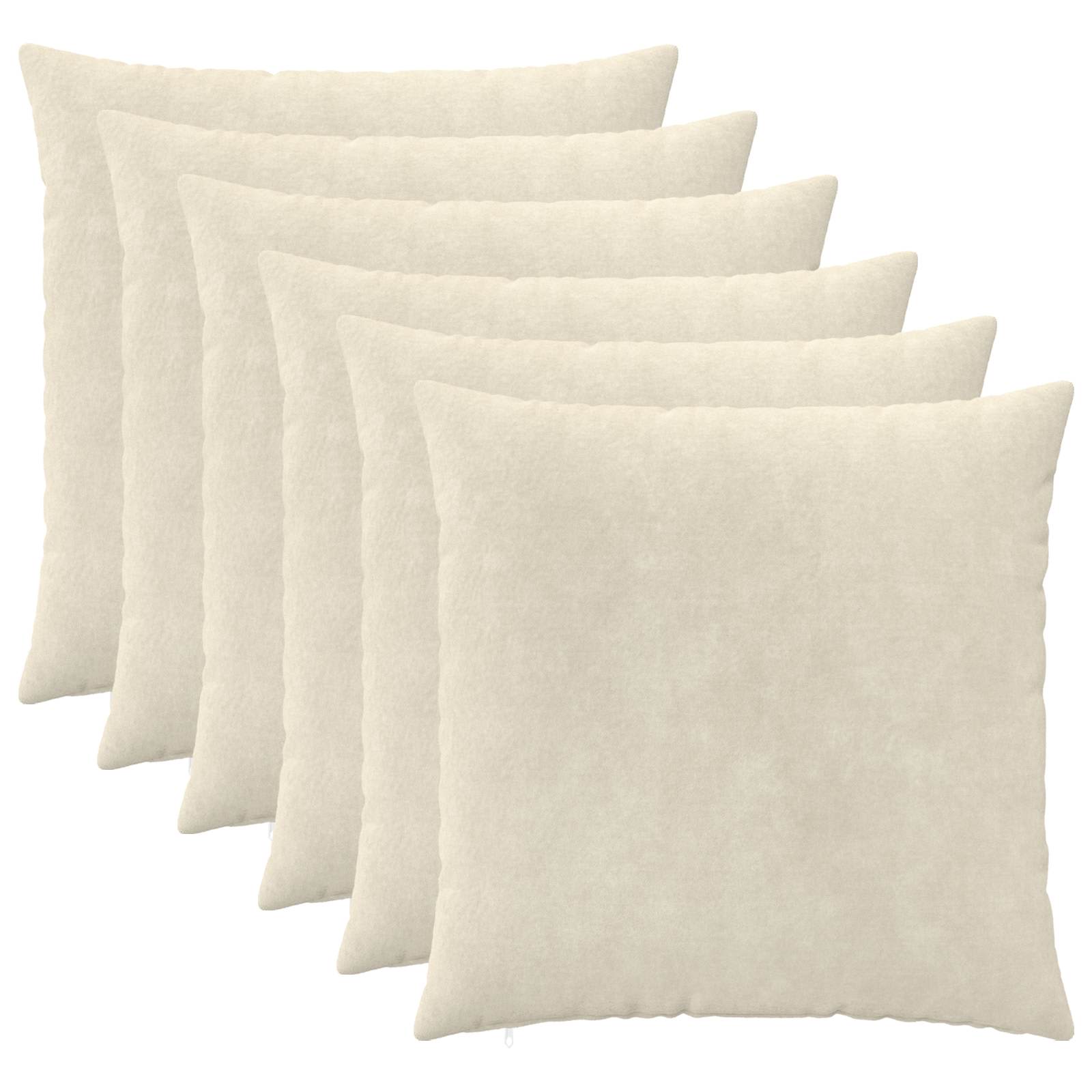 vidaXL Povlak na polštář 6 pcs HEERLEN Krémová 70 x 70 cm