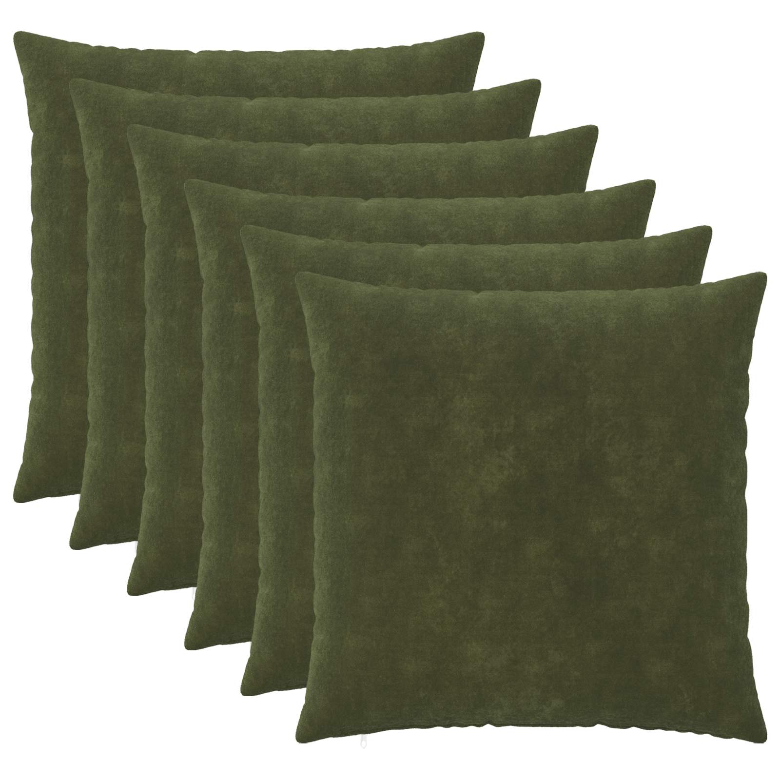 vidaXL Povlak na polštář 6 pcs HEERLEN Zelená 70 x 70 cm