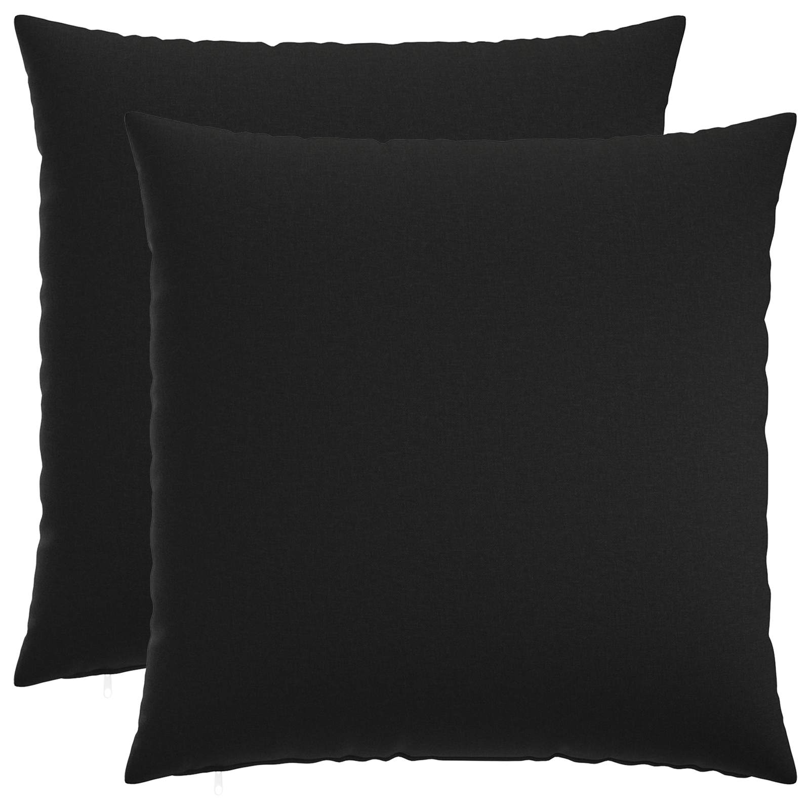vidaXL Pudebetræk 2 stk. HEERLEN Sort 80 x 80 cm Stof