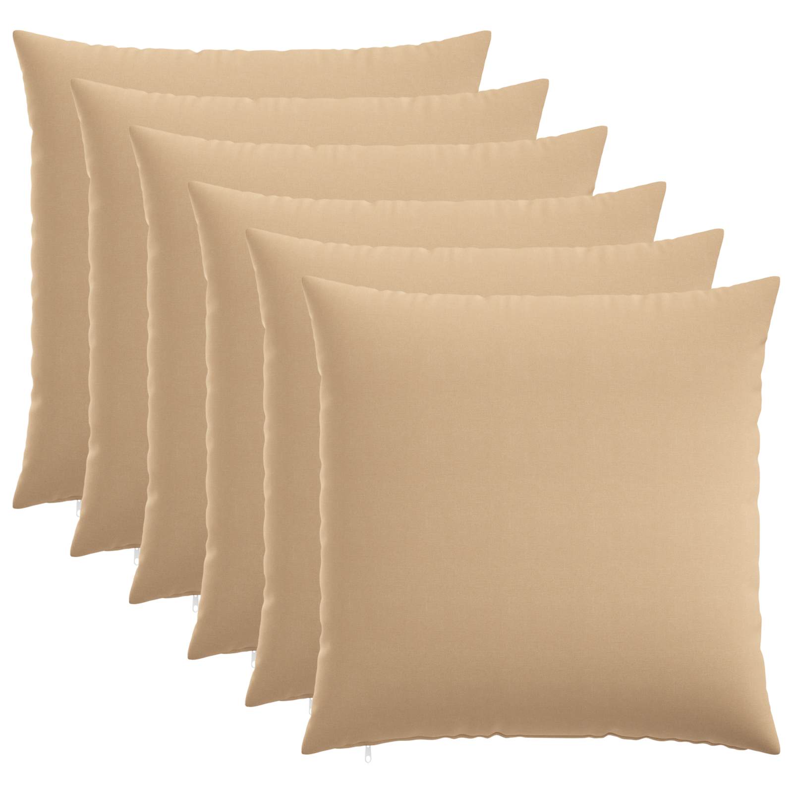 vidaXL Povlak na polštář 6 ks HEERLEN Krémová 80 x 80 cm Textil