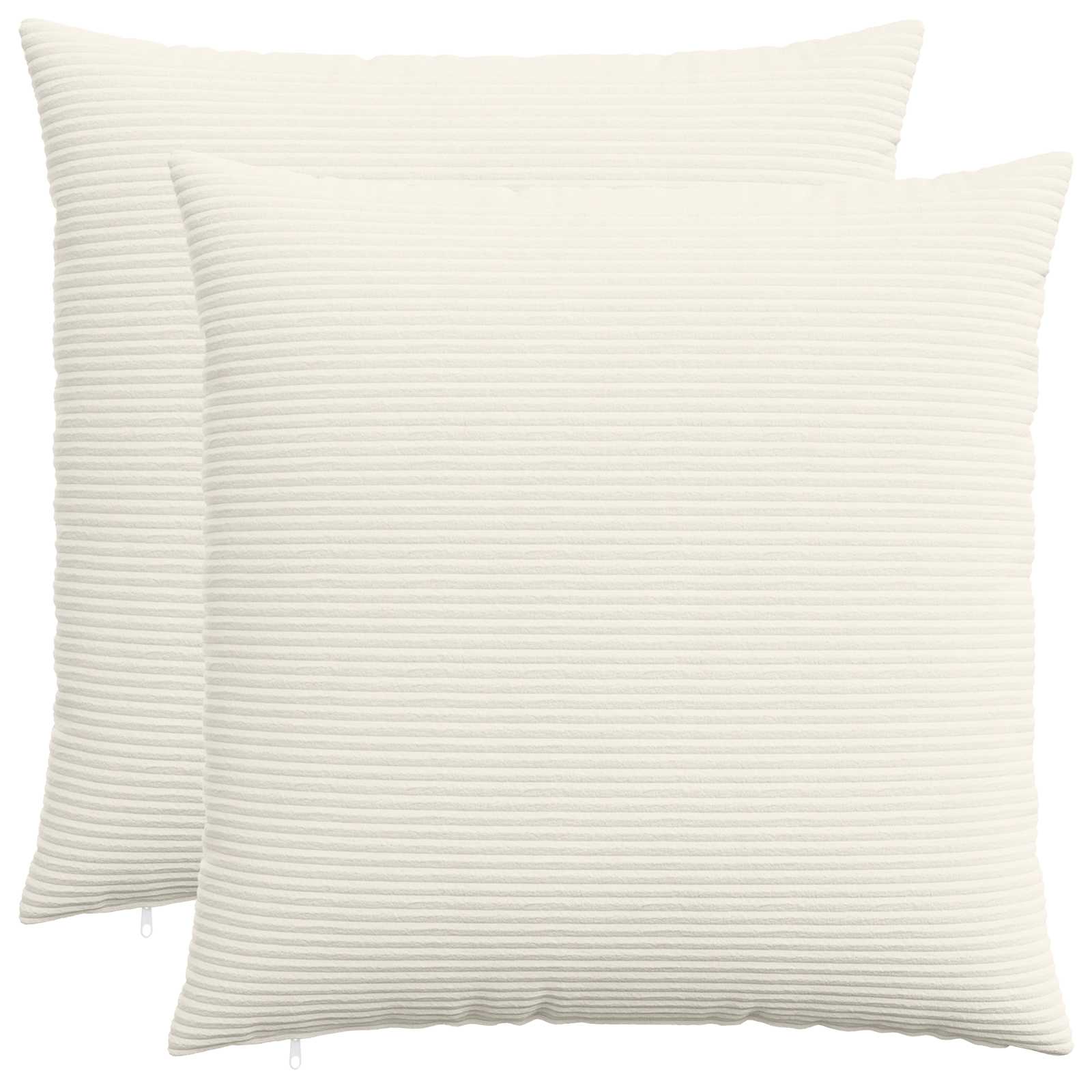 Kussensloop 2 pcs HEERLEN Crèmekleurig 80 x 80 cm corduroy image 1