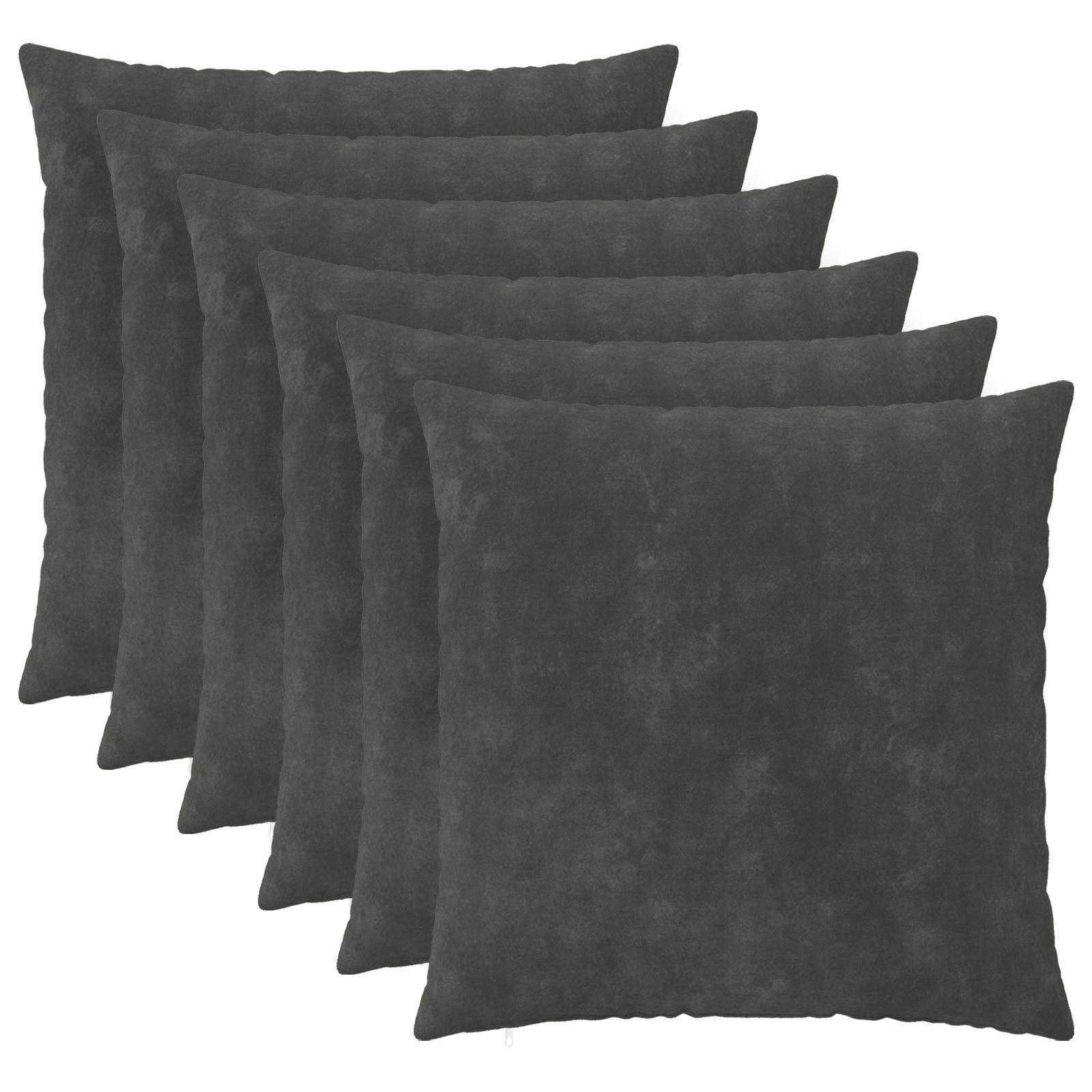 vidaXL Povlak na polštář 6 pcs HEERLEN Antracitová 80 x 80 cm