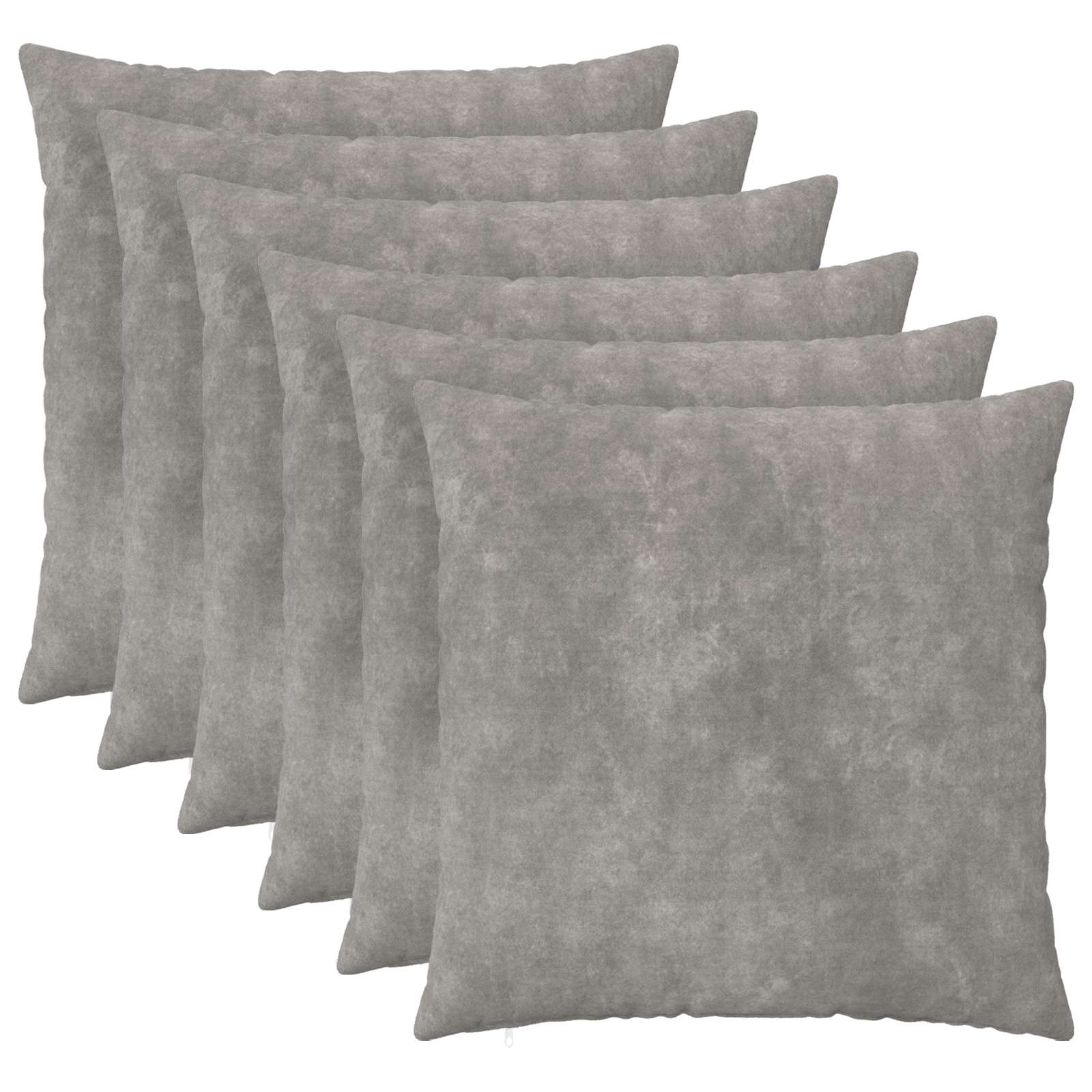 vidaXL Povlak na polštář 6 pcs HEERLEN Světle šedá 80 x 80 cm