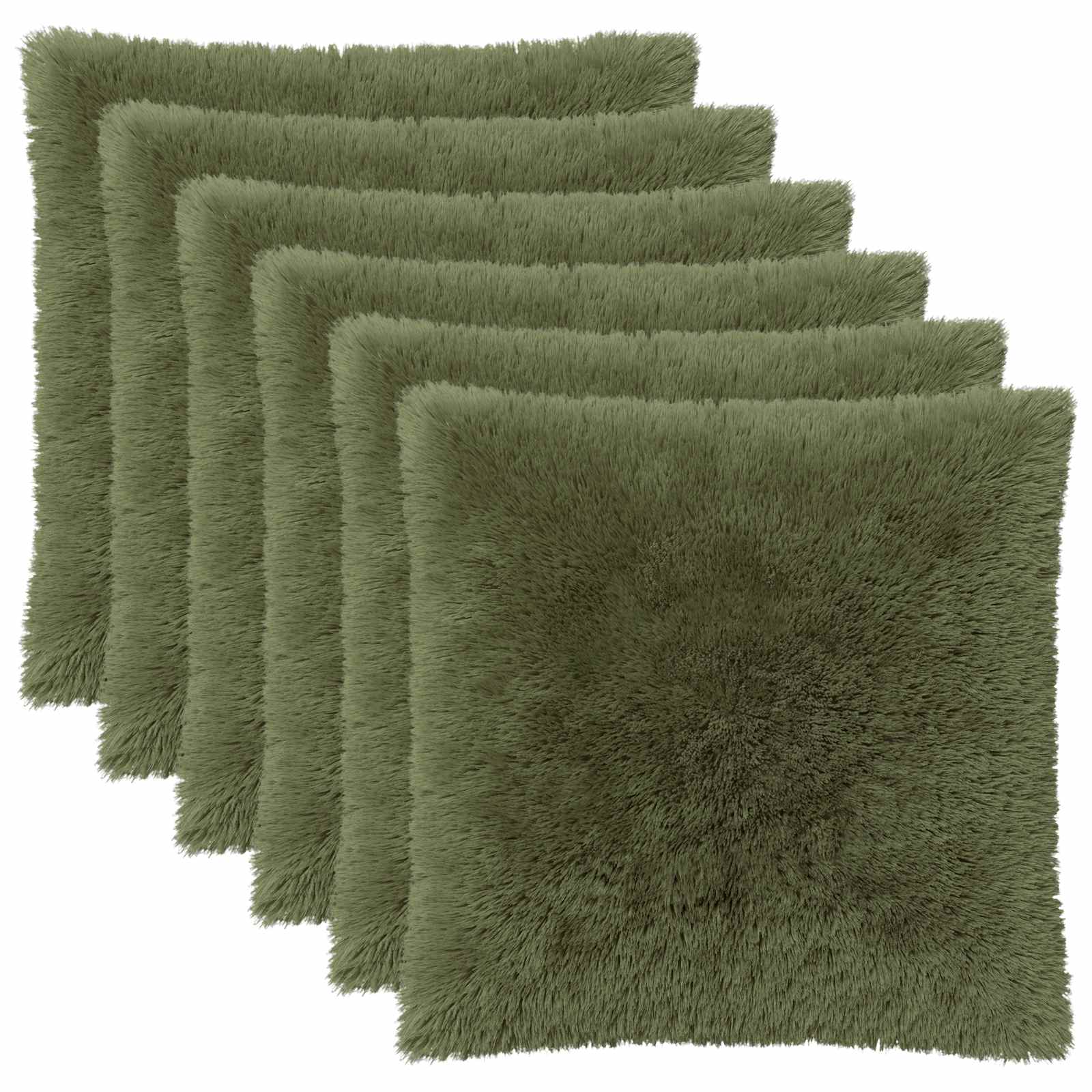 Kussensloop 6 pcs HEERLEN Groen 80 x 80 cm PV Fleece image 1