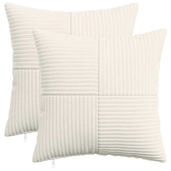 vidaXL Diivanipadi 2 pcs ALMELO Kreemjas 30 x 30 cm manchester