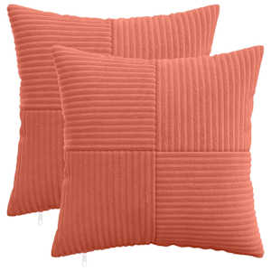vidaXL Diivanipadi 2 pcs ALMELO Punane oranž 30 x 30 cm manchester