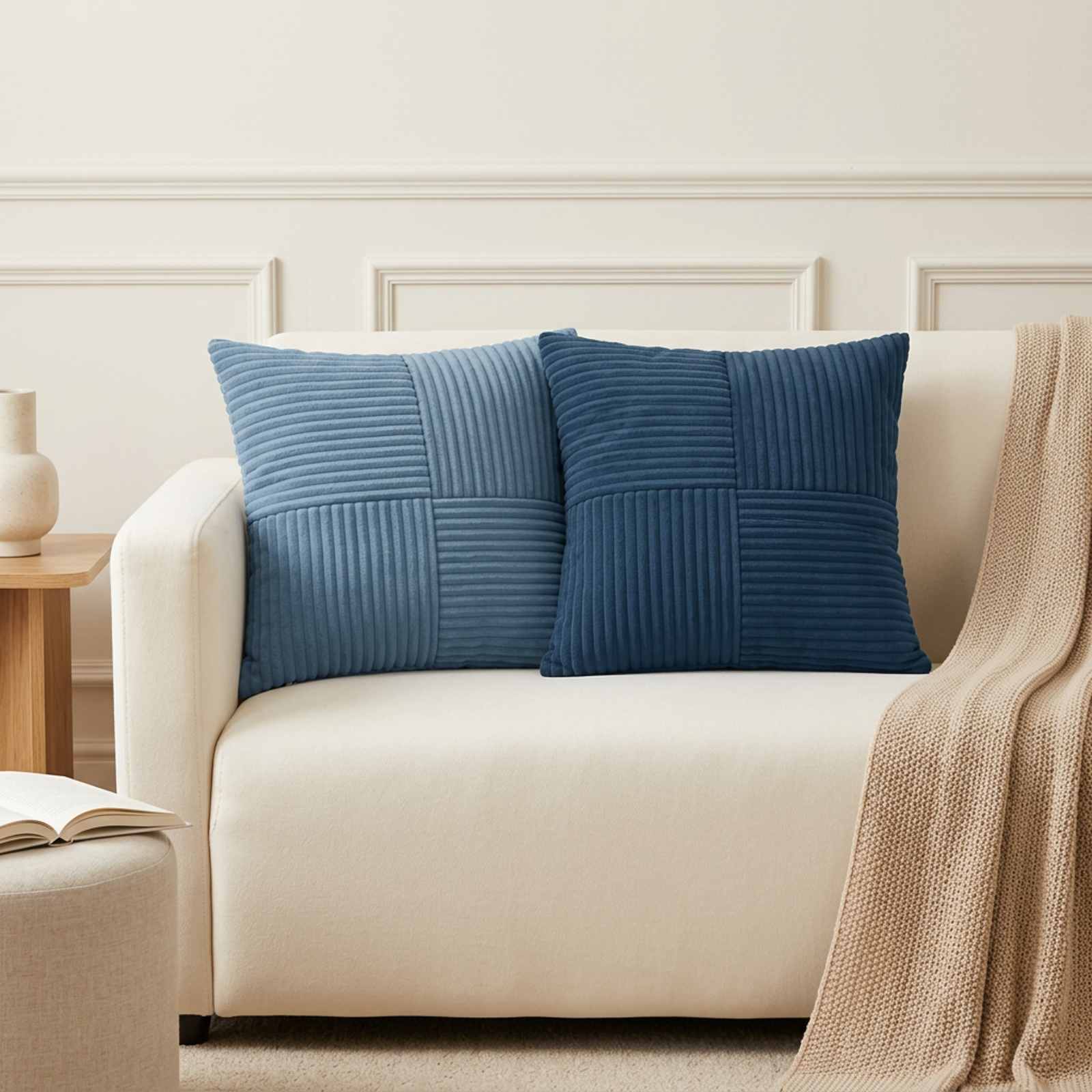 Prevleka za blazino 2 kos ALMELO Temno modra 40 x 40 cm