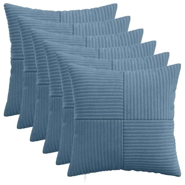 vidaXL Diivanipadi 6 pcs ALMELO Sinine 30 x 30 cm manchester