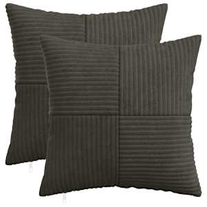 vidaXL Diivanipadi 2 pcs ALMELO Antratsiit 30 x 30 cm manchester