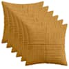 vidaXL Diivanipadi 6 pcs ALMELO Kollane 30 x 30 cm manchester