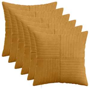 vidaXL Diivanipadi 6 pcs ALMELO Kollane 30 x 30 cm manchester