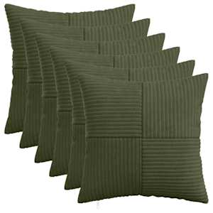 vidaXL Diivanipadi 6 pcs ALMELO Roheline 30 x 30 cm manchester