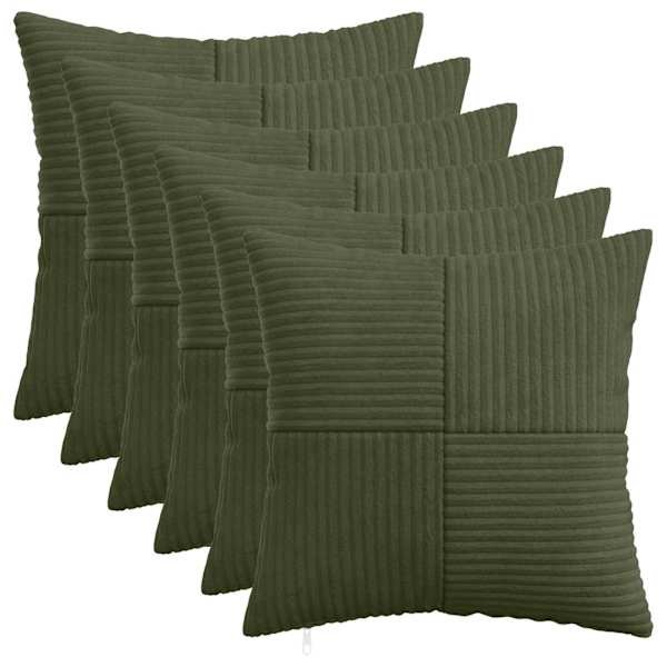 vidaXL Diivanipadi 6 pcs ALMELO Roheline 30 x 30 cm manchester