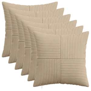vidaXL Diivanipadi 6 pcs ALMELO Pruunikashall 30 x 30 cm manchester