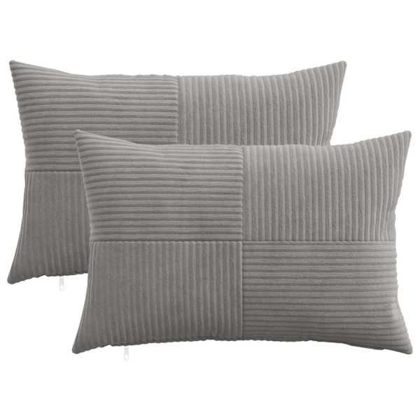 vidaXL Diivanipadi 2 pcs ALMELO Helehall 30 x 50 cm manchester