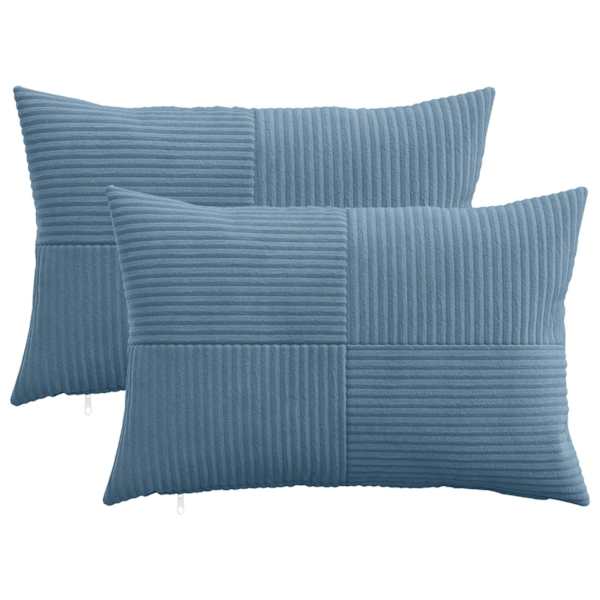 vidaXL Diivanipadi 2 pcs ALMELO Sinine 30 x 50 cm manchester