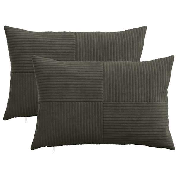 vidaXL Diivanipadi 2 pcs ALMELO Antratsiit 30 x 50 cm manchester