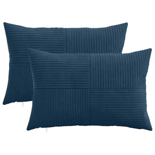 vidaXL Diivanipadi 2 pcs ALMELO Tumesinine 30 x 50 cm manchester