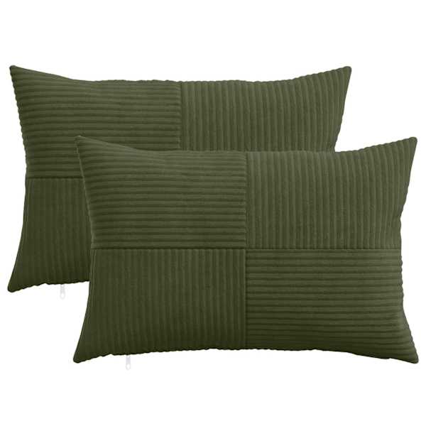 vidaXL Diivanipadi 2 pcs ALMELO Roheline 30 x 50 cm manchester