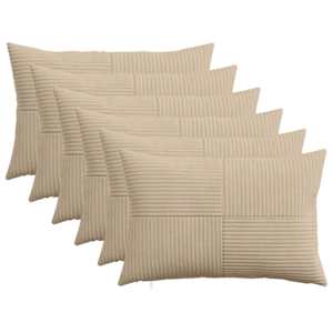 vidaXL Diivanipadi 6 pcs ALMELO Pruunikashall 30 x 50 cm manchester
