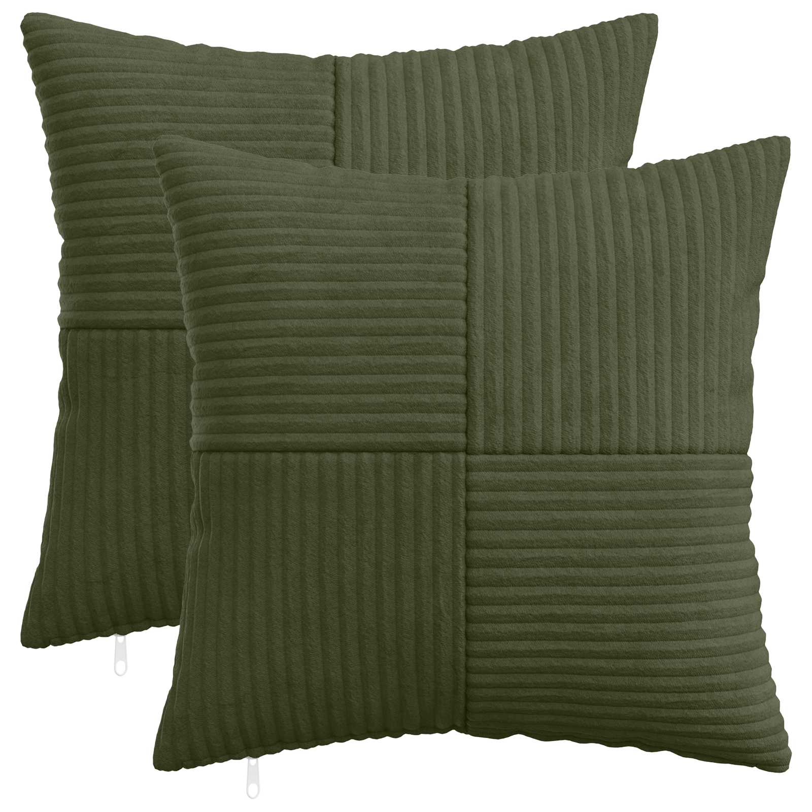 Kussensloop 2 pcs ALMELO Groen 35 x 35 cm corduroy image 1