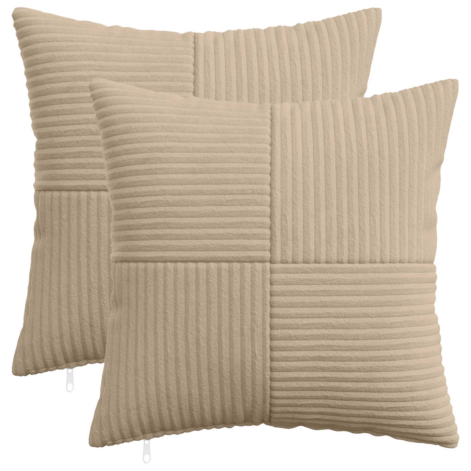 Kussensloop 2 pcs ALMELO Taupe 35 x 35 cm corduroy image 1