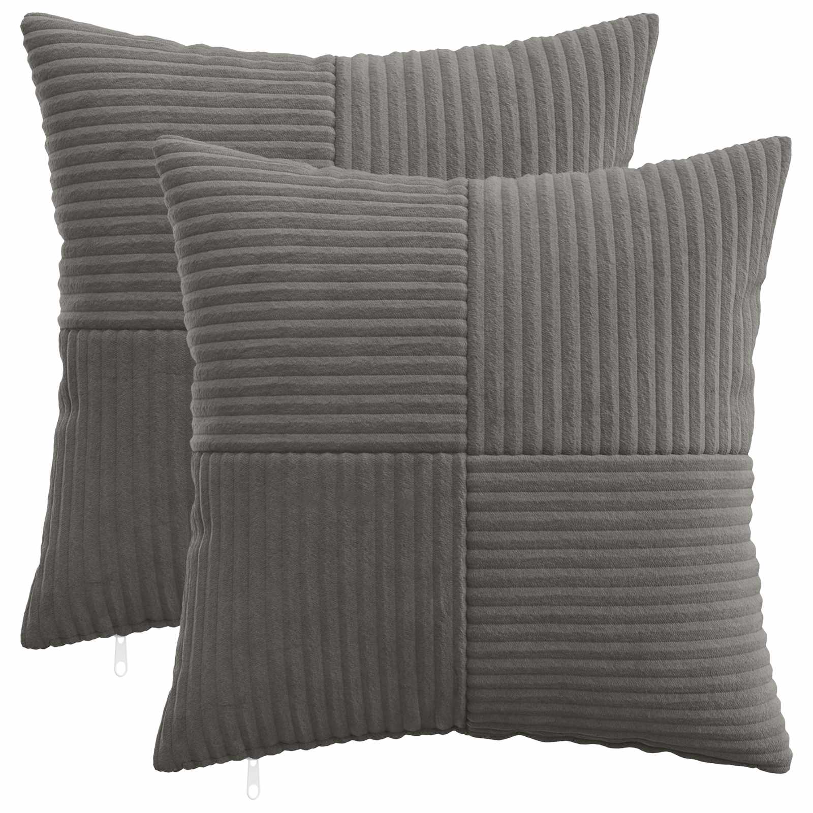 Kussensloop 2 pcs ALMELO Donkergrijs 40 x 40 cm corduroy image 1