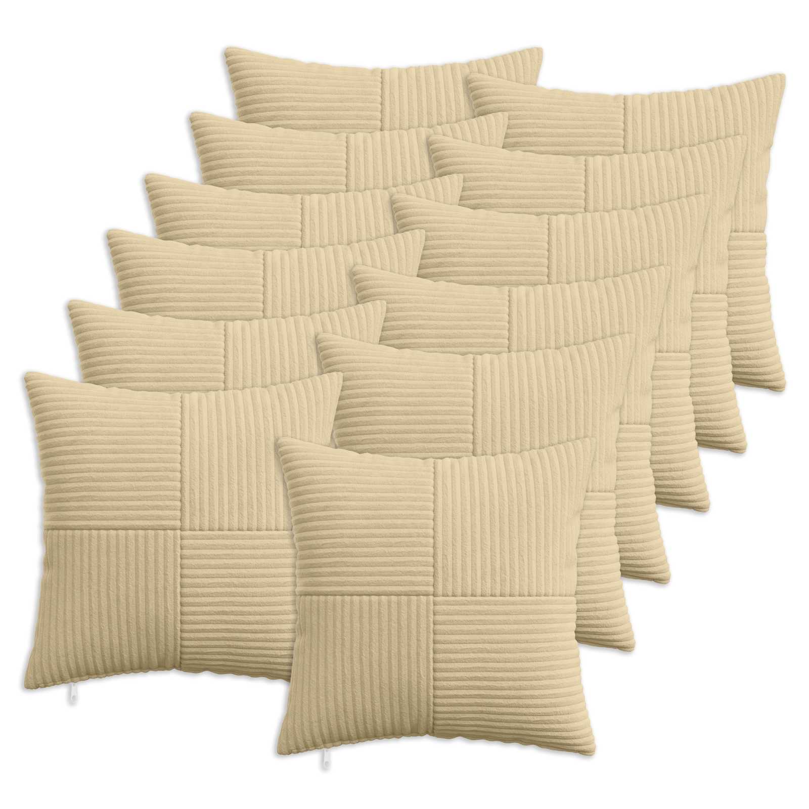 Kussensloop 12 pcs ALMELO Grijs groen 40 x 40 cm corduroy image 1