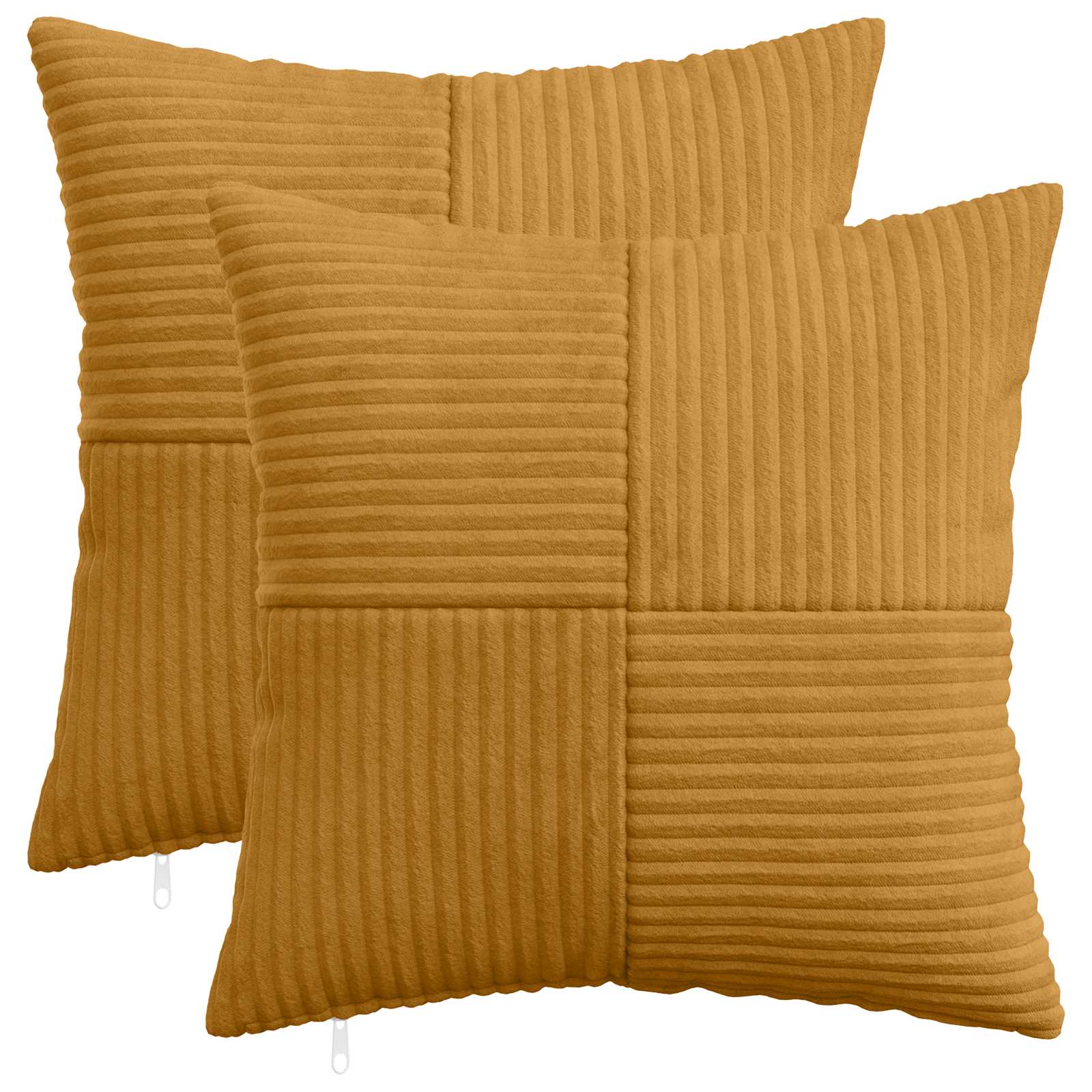 Kussensloop 2 pcs ALMELO Geel 40 x 40 cm corduroy image 1