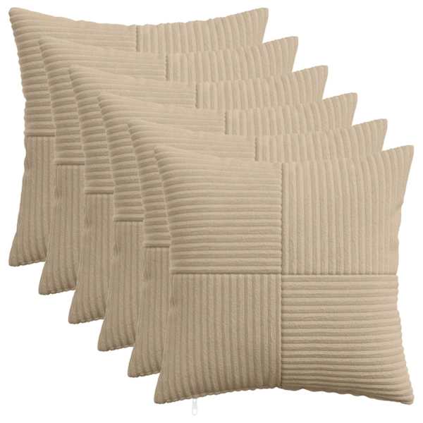 vidaXL Diivanipadi 6 pcs ALMELO Pruunikashall 40 x 40 cm manchester