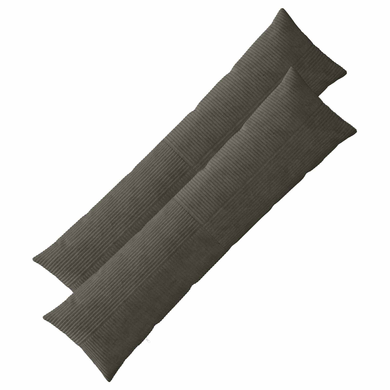 Kussensloop 2 pcs ALMELO Antracietkleurig 40 x 145 cm corduroy image 1