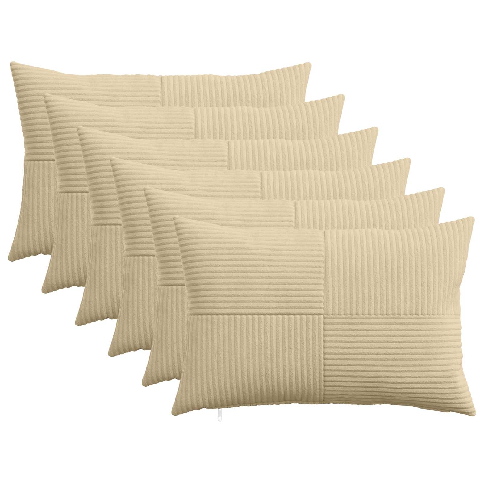 Kussensloop 6 pcs ALMELO Grijs groen 40 x 60 cm corduroy image 1