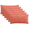vidaXL Diivanipadi 6 pcs ALMELO Punane oranž 40 x 70 cm manchester