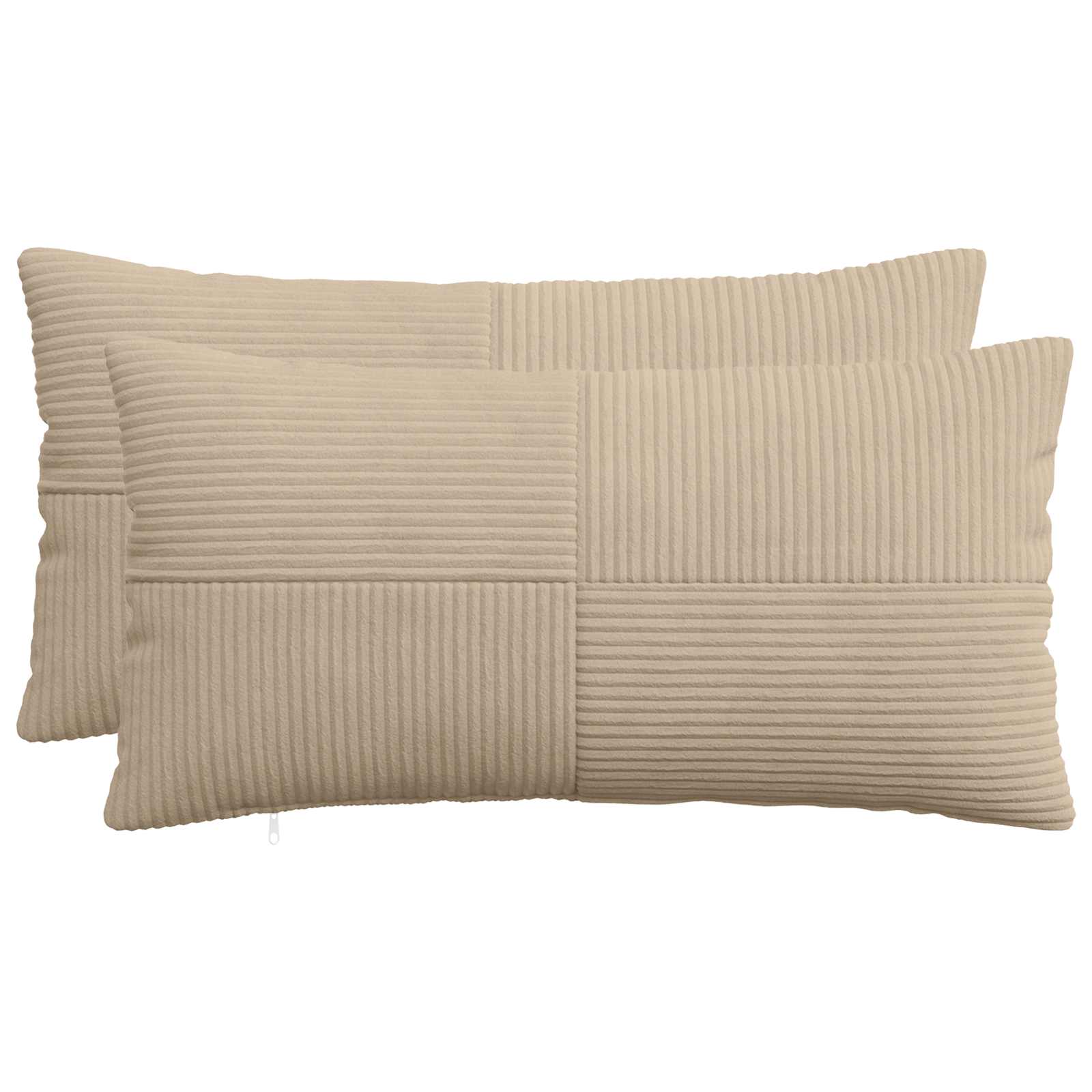 vidaXL Pudebetræk 2 pcs ALMELO Gråbrun 40 x 70 cm cordfløjl