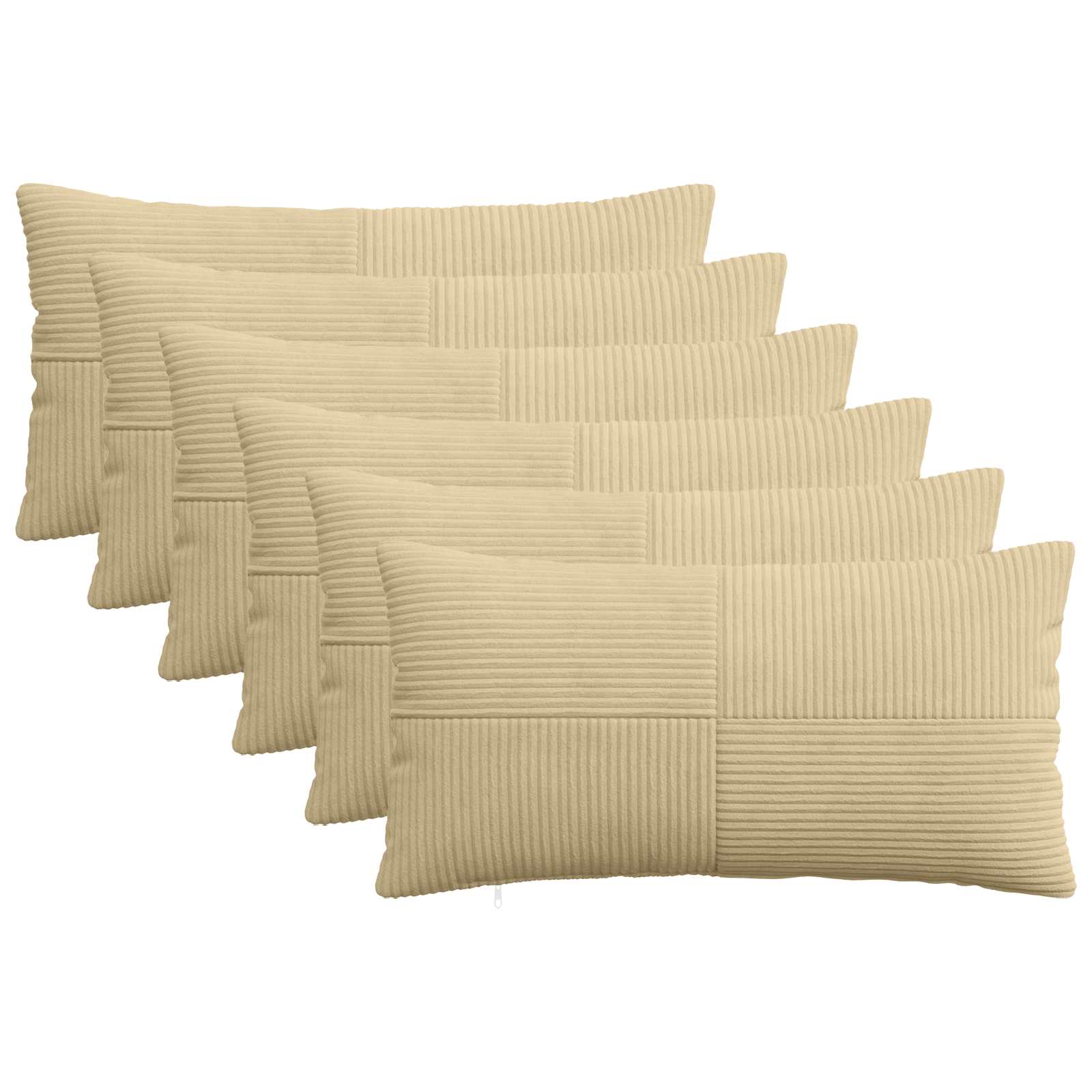 Kussensloop 6 pcs ALMELO Grijs groen 40 x 80 cm corduroy image 1