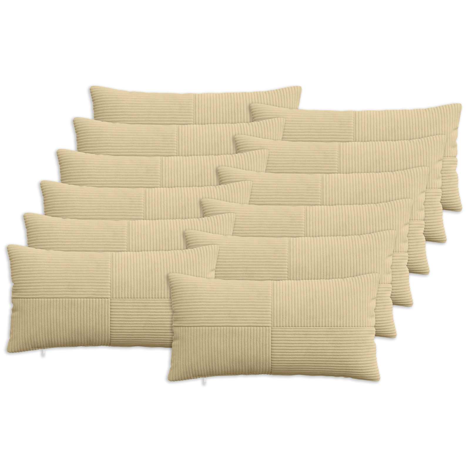 Kussensloop 12 pcs ALMELO Grijs groen 40 x 80 cm corduroy image 1