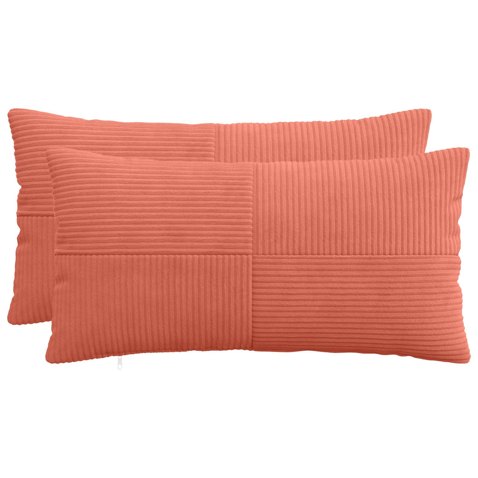 Kussensloop 2 pcs ALMELO Rood-oranje 40 x 80 cm corduroy image 1