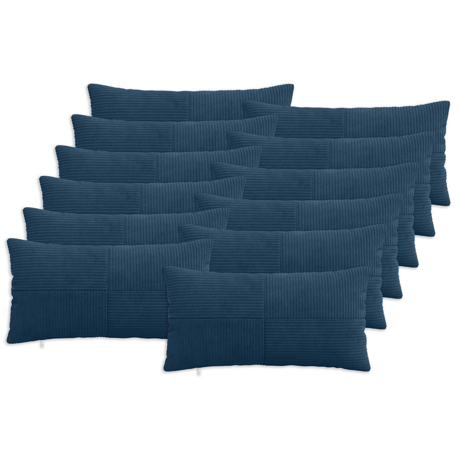 Kussensloop 12 pcs ALMELO Marineblauw 40 x 80 cm corduroy image 1