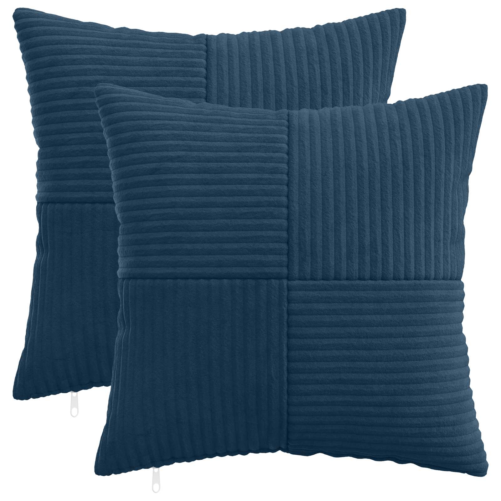 Kussensloop 2 pcs ALMELO Marineblauw 45 x 45 cm corduroy image 1