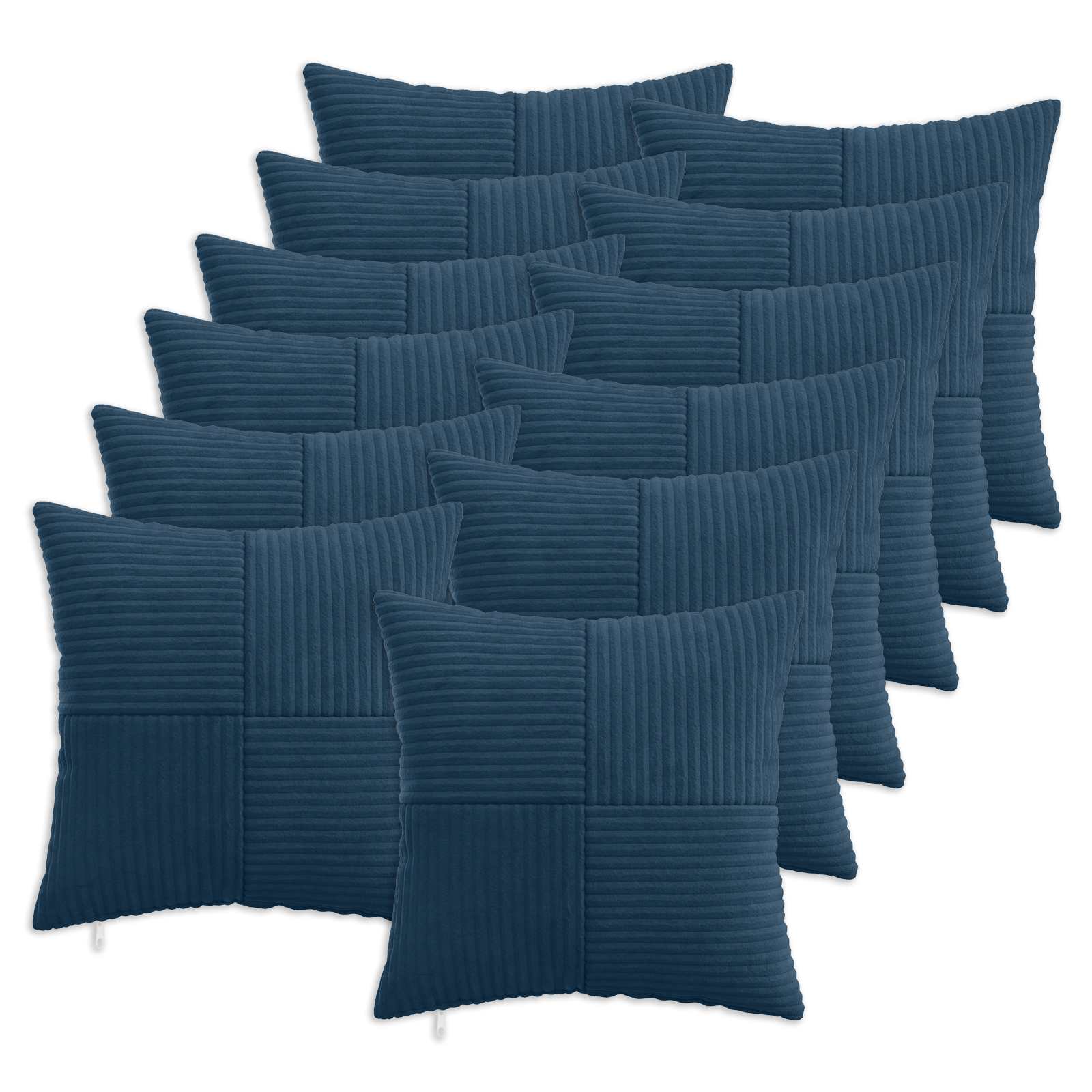 Kussensloop 12 pcs ALMELO Marineblauw 45 x 45 cm corduroy image 1