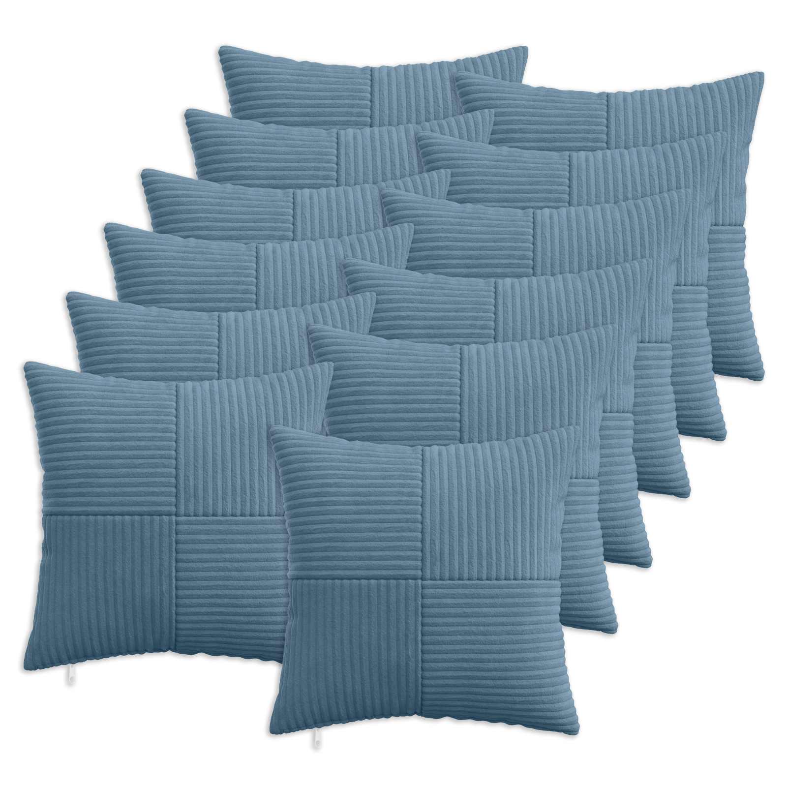 Kussensloop 12 pcs ALMELO Blauw 50 x 50 cm corduroy image 1