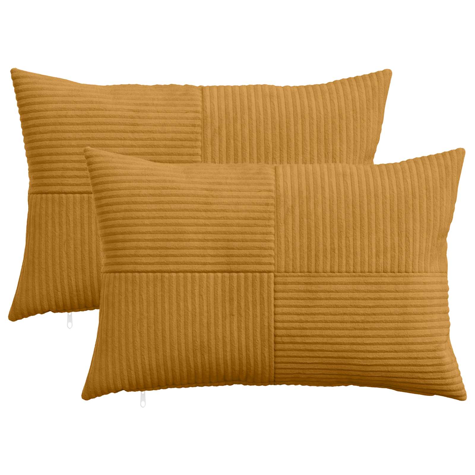 Kussensloop 2 pcs ALMELO Geel 50 x 70 cm corduroy image 1