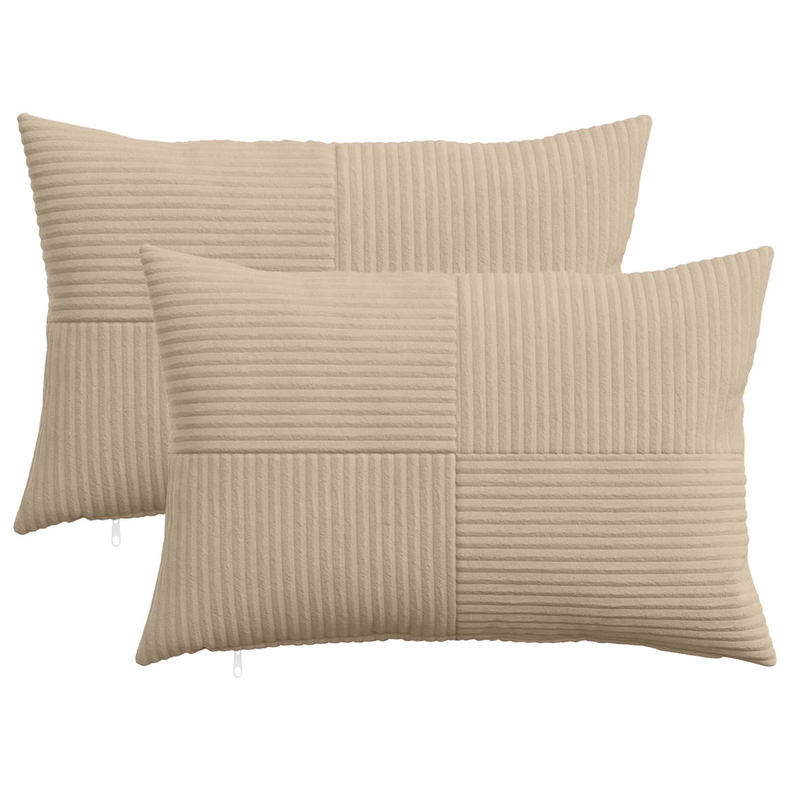 Kussensloop 2 pcs ALMELO Taupe 50 x 70 cm corduroy image 1