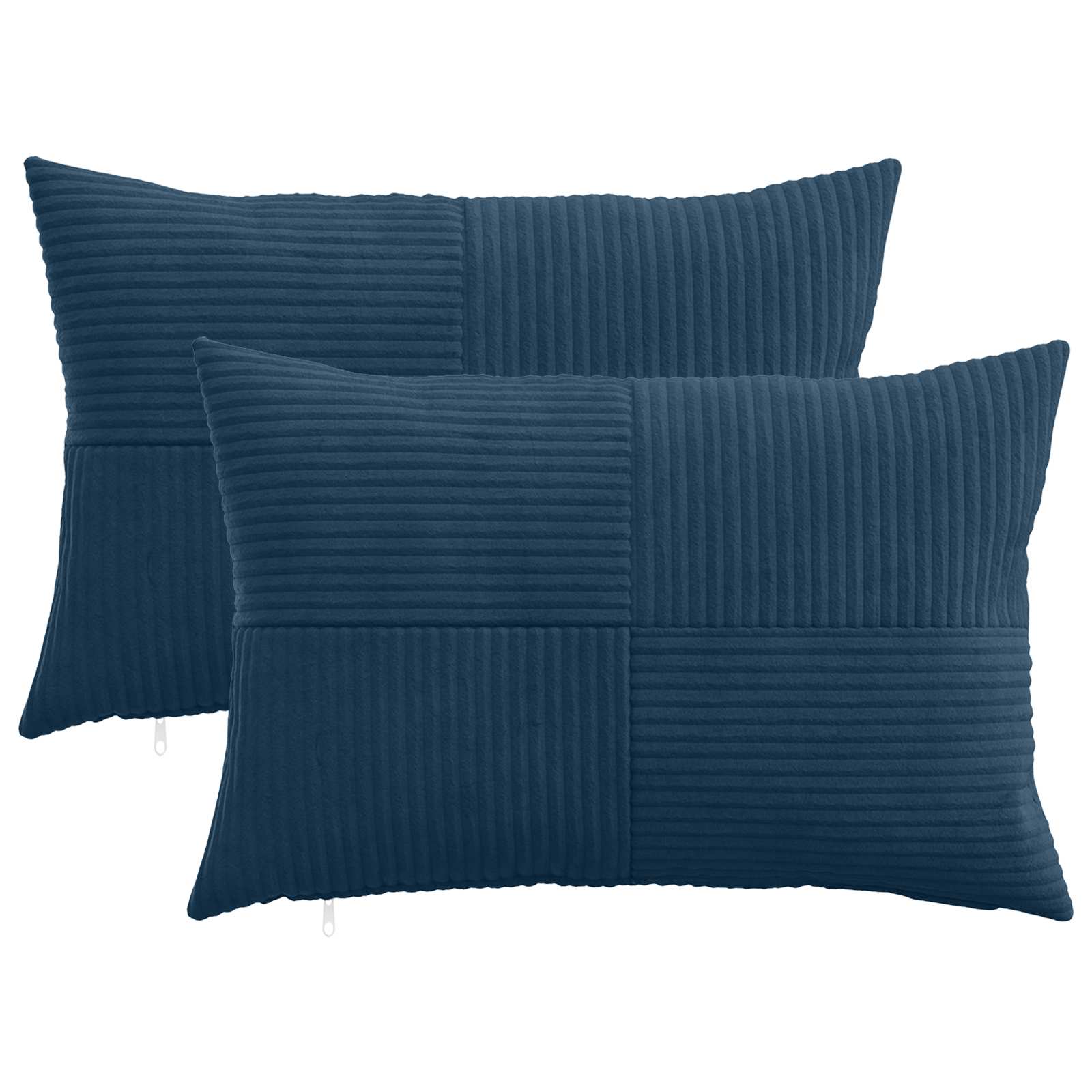 Kussensloop 2 pcs ALMELO Marineblauw 50 x 75 cm corduroy image 1