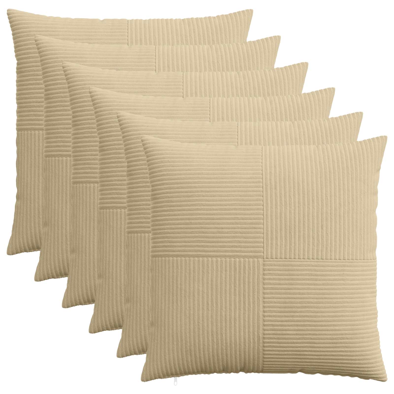 Kussensloop 6 pcs ALMELO Grijs groen 55 x 55 cm corduroy image 1