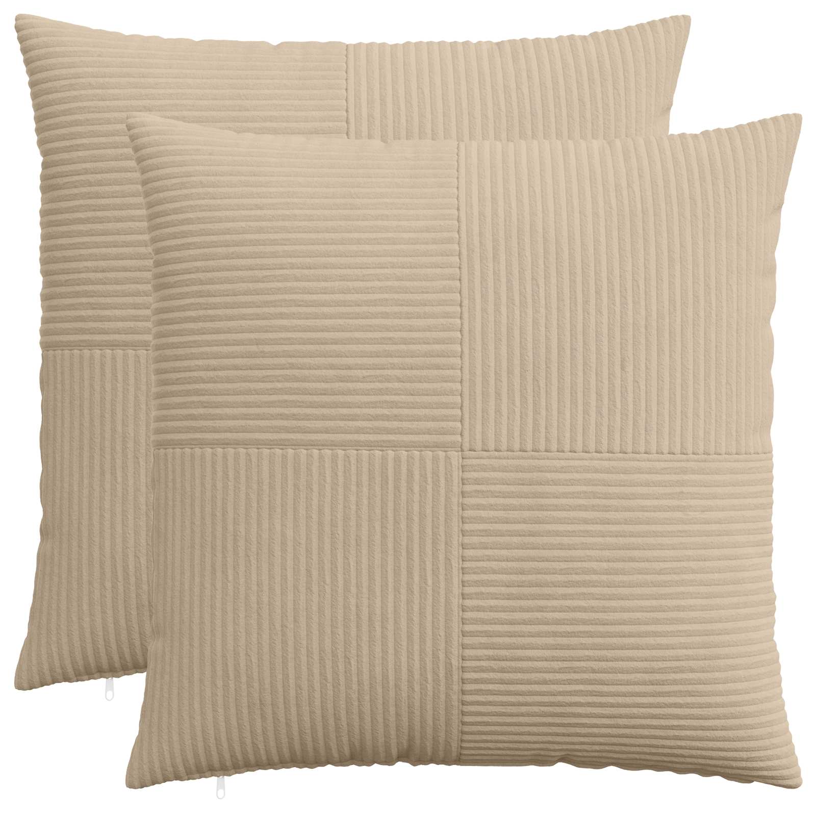 Kussensloop 2 pcs ALMELO Taupe 60 x 60 cm corduroy image 1