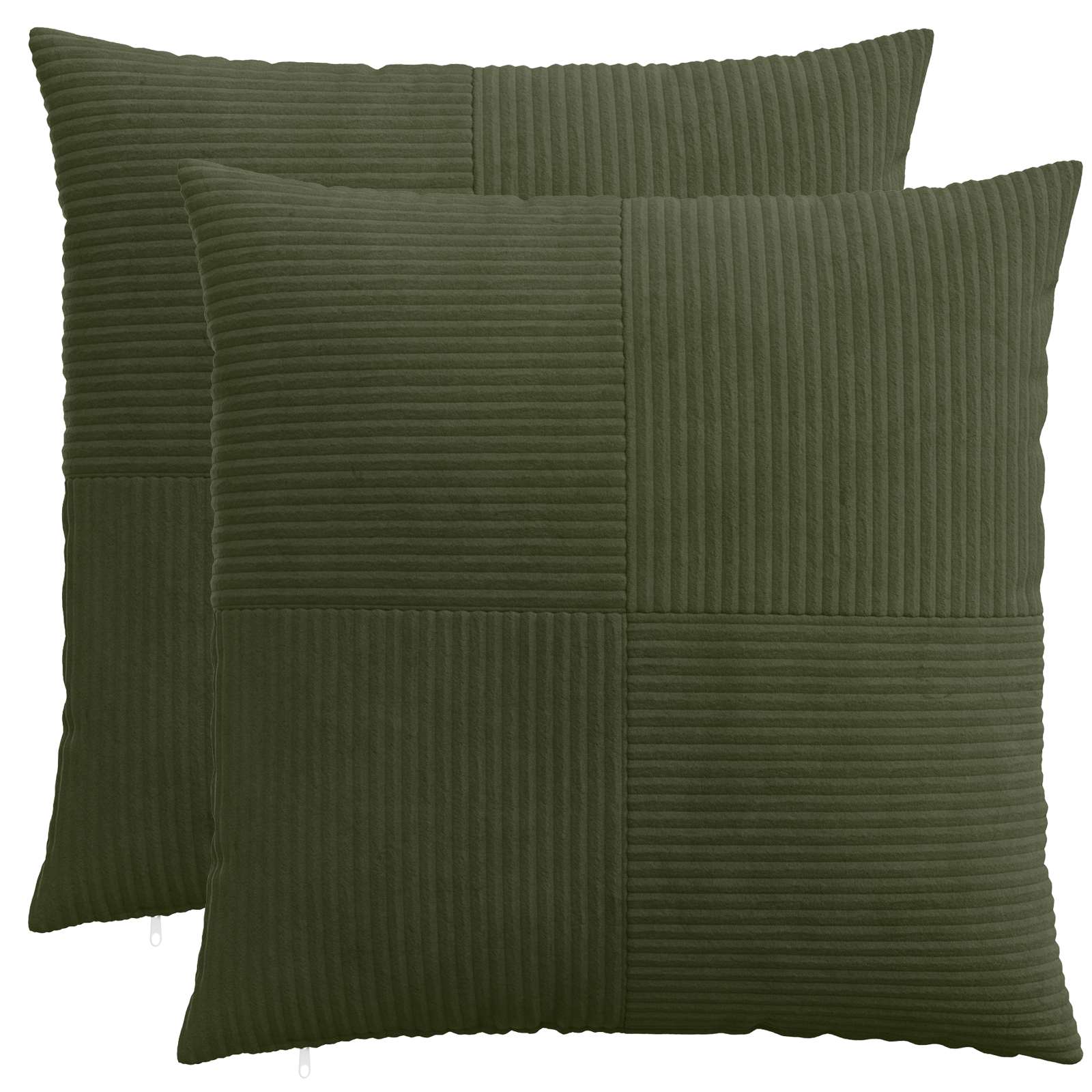 Kussensloop 2 pcs ALMELO Groen 65 x 65 cm corduroy image 1