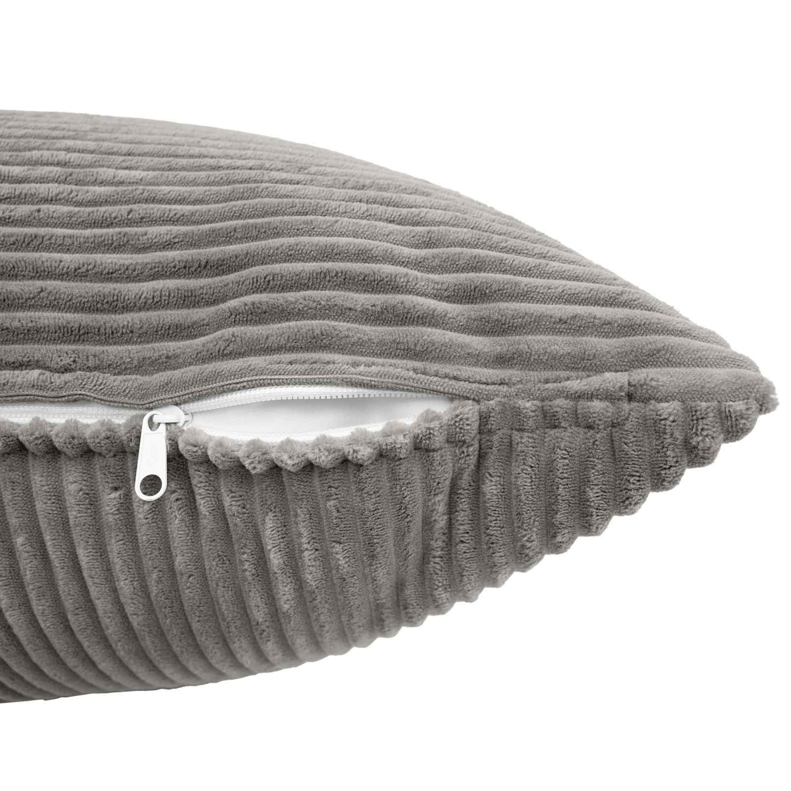 Kussensloop 6 pcs ALMELO Lichtgrijs 70 x 70 cm corduroy image 5