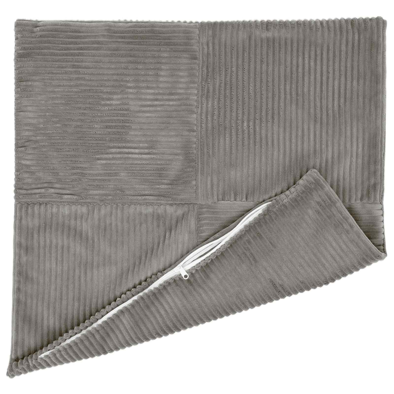 Kussensloop 6 pcs ALMELO Lichtgrijs 70 x 70 cm corduroy image 3