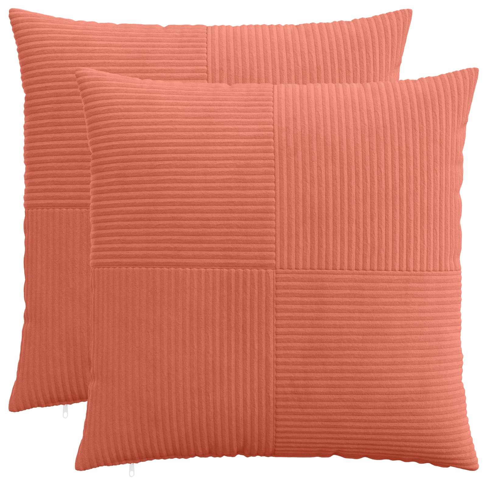 Kussensloop 2 pcs ALMELO Rood-oranje 70 x 70 cm corduroy image 1